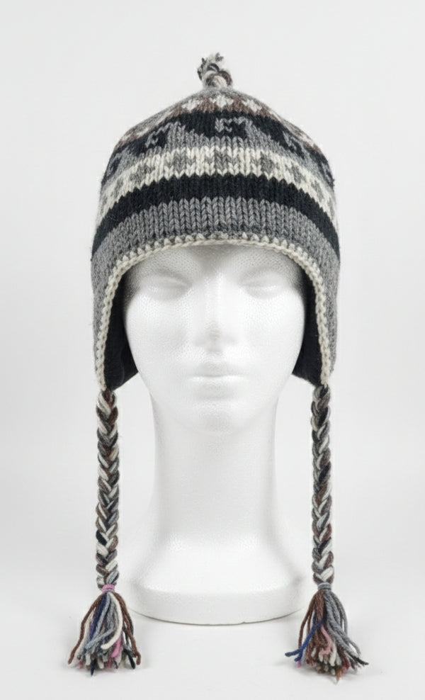 Unisex-GreyPeak Hand-Knit Winter Cap