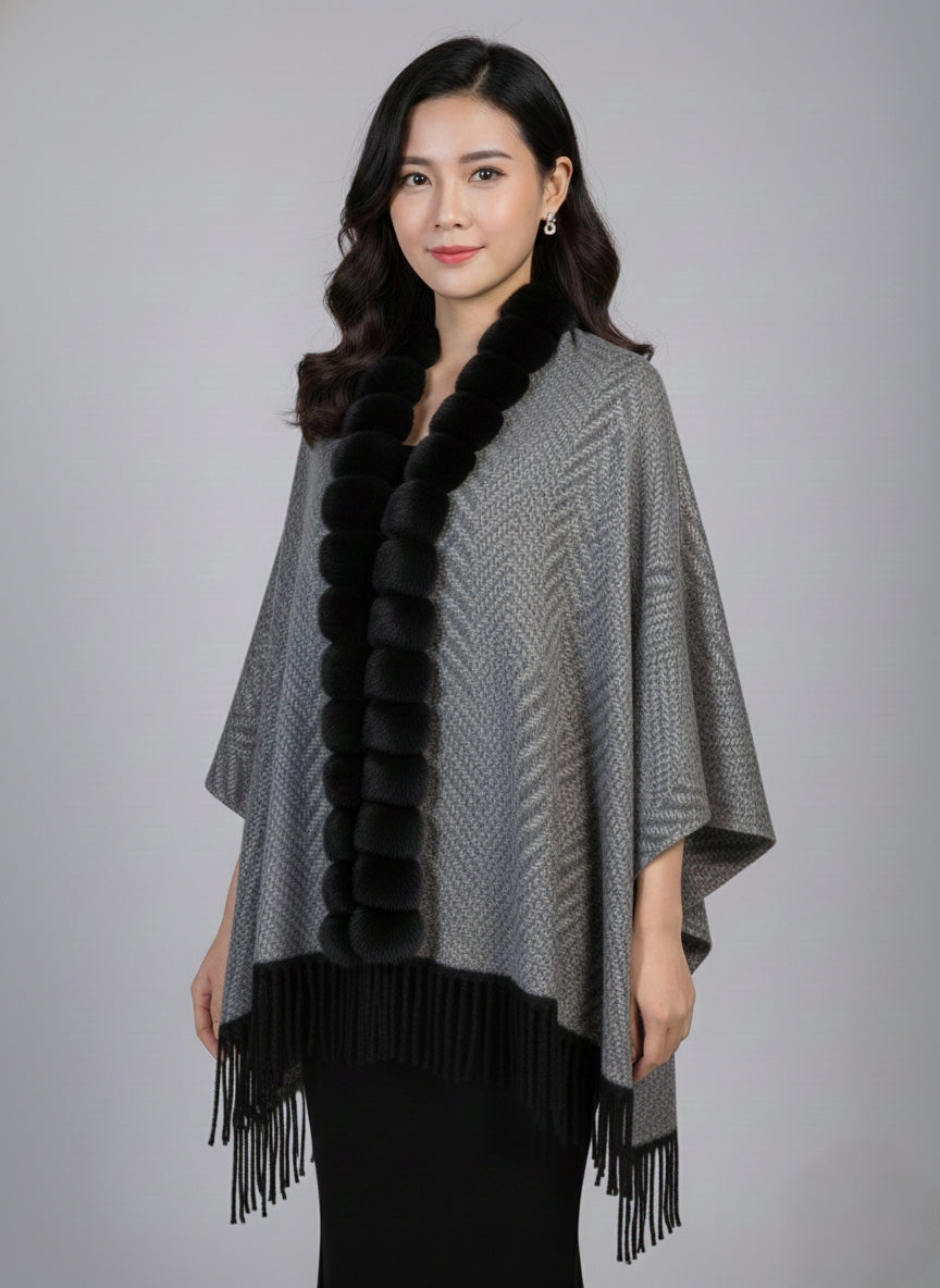 Urban Chic Pom Shawl