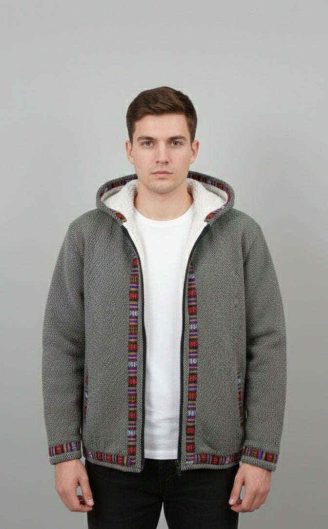 Unisex - Himalayan Trim Wool Hoodie