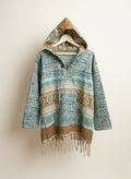 Unisex - Trippy Trails Handmade Hooded Poncho Jacket