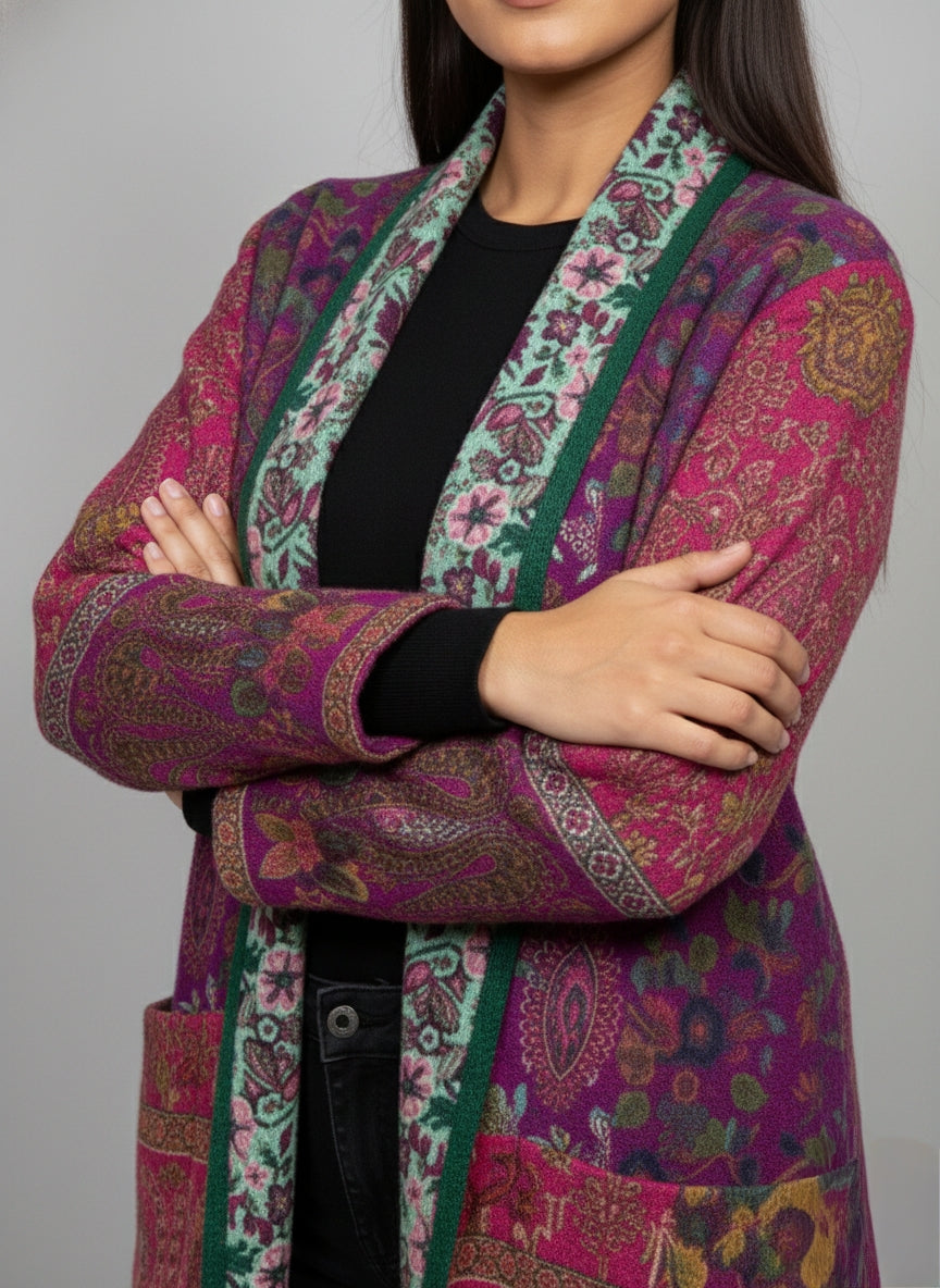 Unisex - Reversible Trippy Vibes Ethnic Fusion Kimono