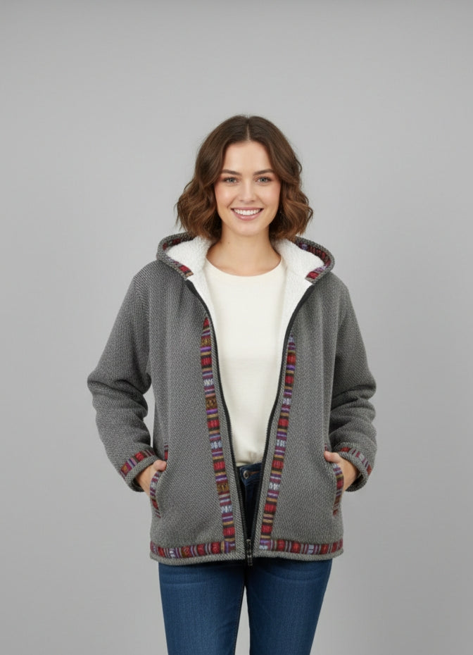 Unisex - Himalayan Trim Wool Hoodie