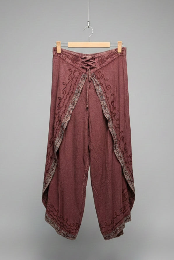 Trippy Vibe Embroidered Flared trouser