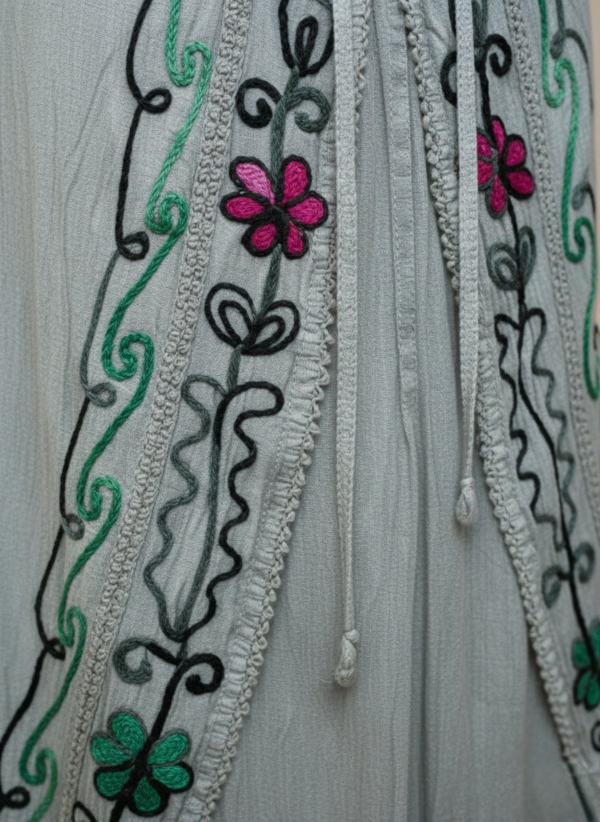 Trippy Vibe Embroidered Flared trouser