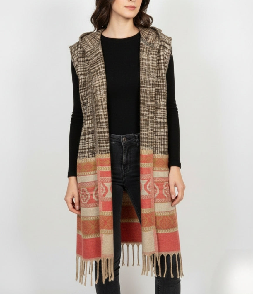 Unisex - Sleeveless Stole Jacket