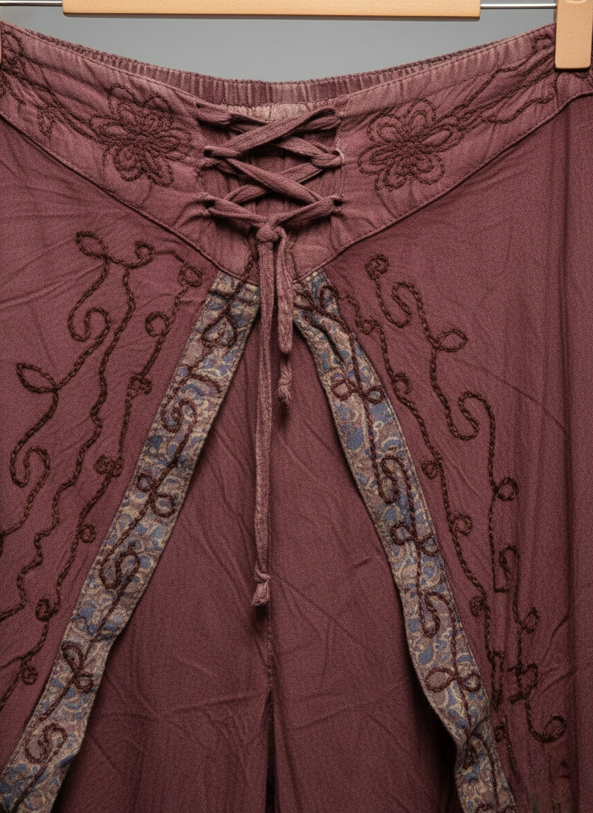 Trippy Vibe Embroidered Flared trouser