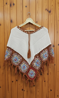 Hand-Knit Vintage-Inspired Granny Square Poncho