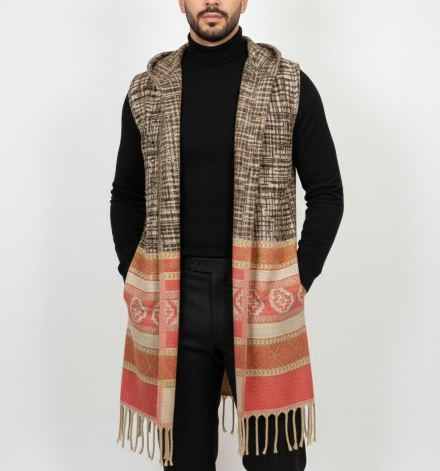 Unisex - Sleeveless Stole Jacket