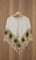 Hand-Knit Vintage-Inspired Granny Square Poncho
