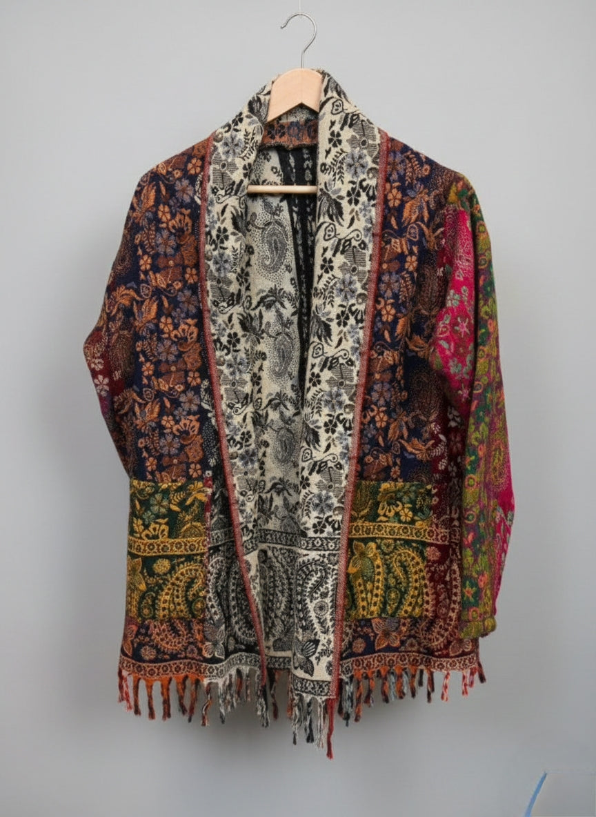 Unisex - Reversible Trippy Vibes Ethnic Fusion Kimono