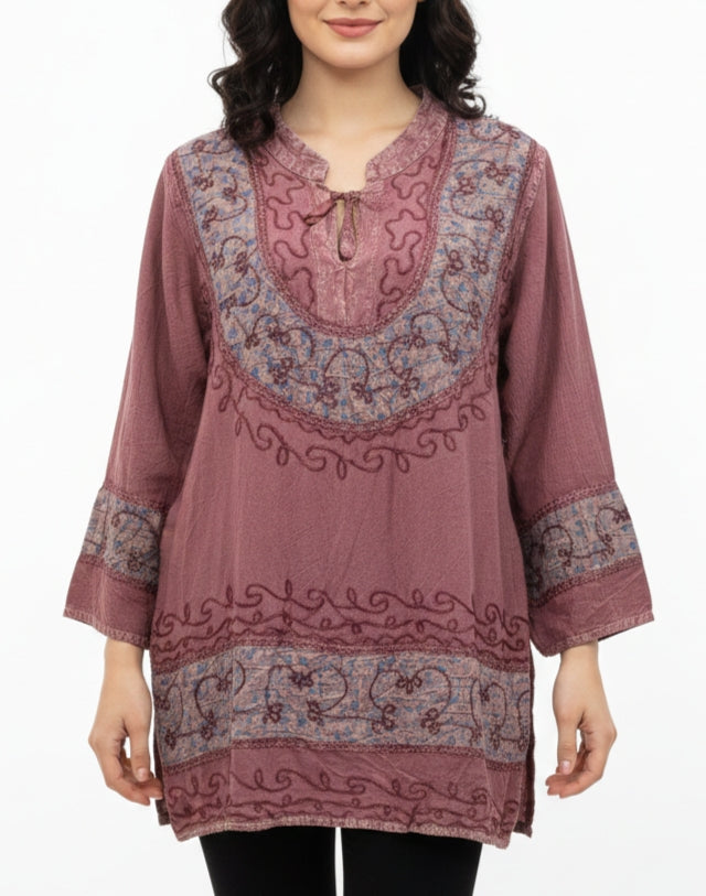 Dusty Rose Boho Tunic Kurti