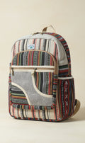 Handmade Tribal Weave Boho Backpack – Multi-Color Handcrafted Travel Pack