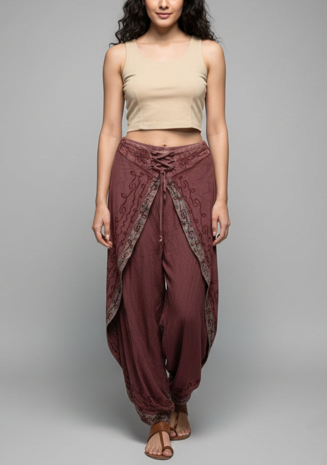 Trippy Vibe Embroidered Flared trouser