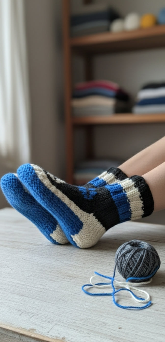 Unisex Arctic Hug Hand-Knitted Wool Socks
