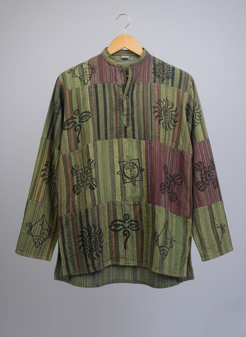 Indigo Patchwork Printed Kurta